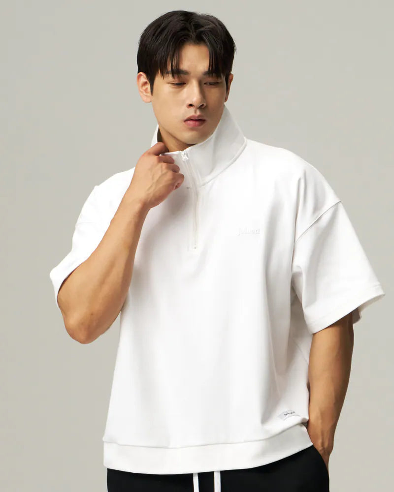 Half-Zip Oversized Shirt