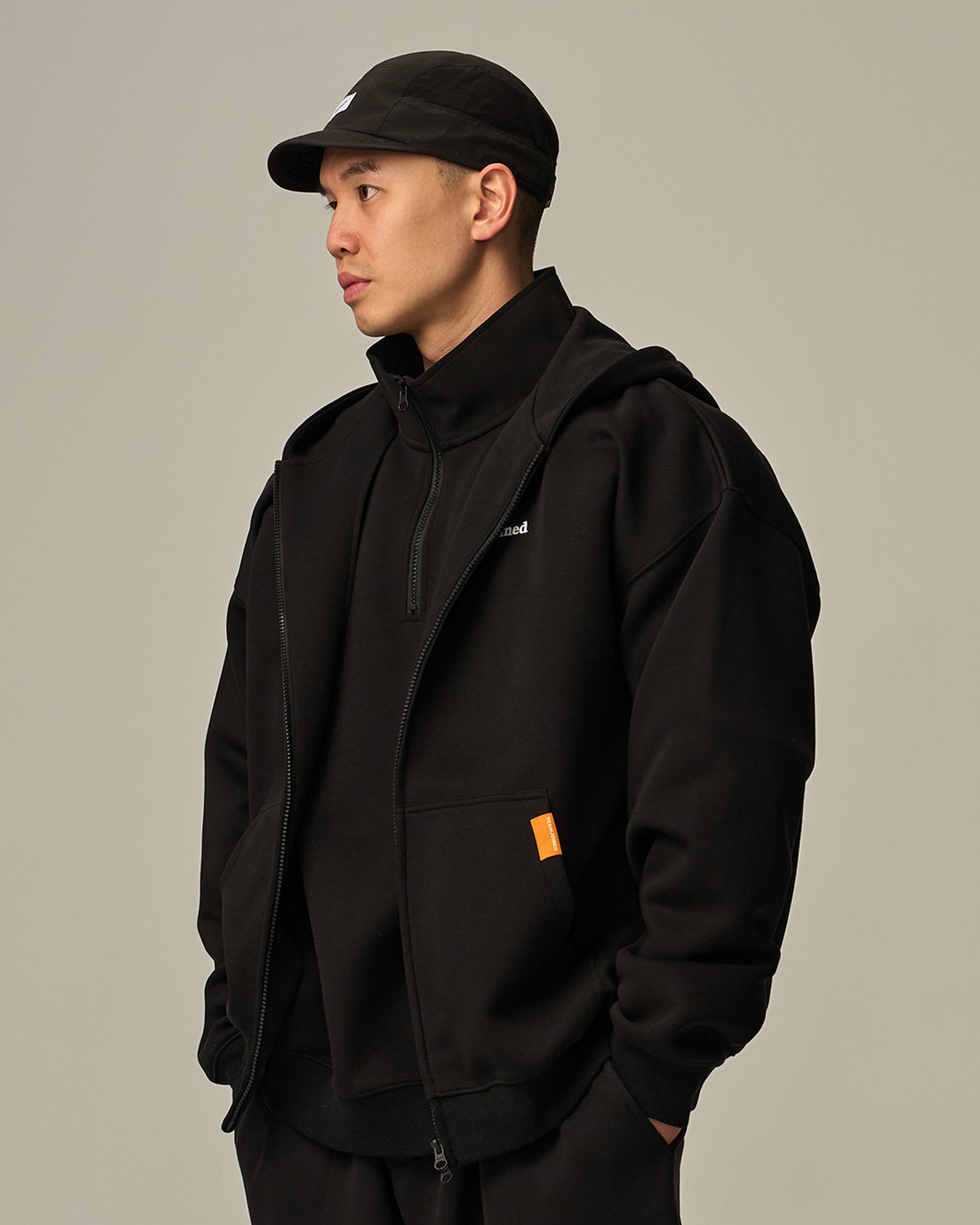 Track Zip-Up Oversized Hoodie