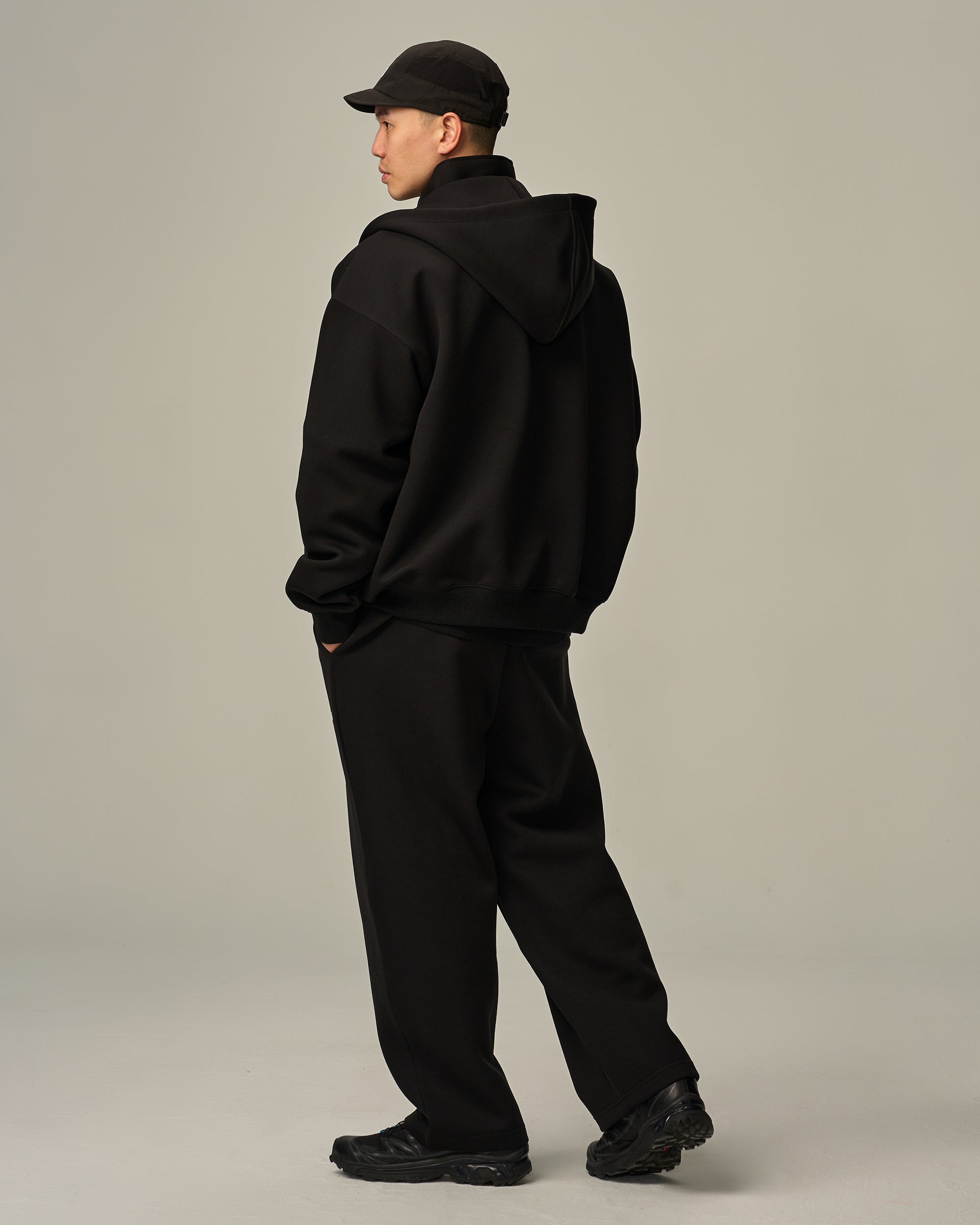 Track Zip-Up Oversized Hoodie