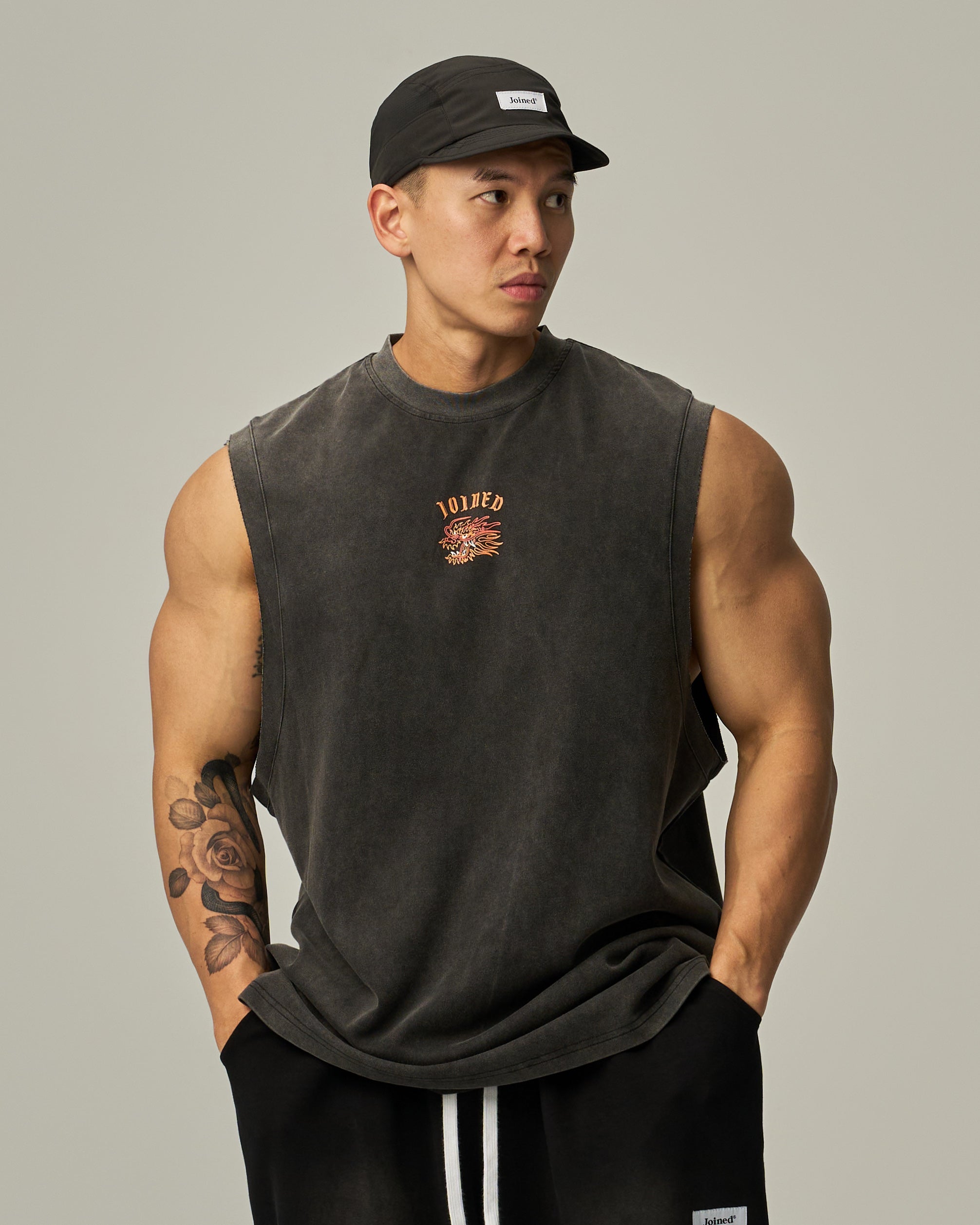 color_Orange / Washed Black