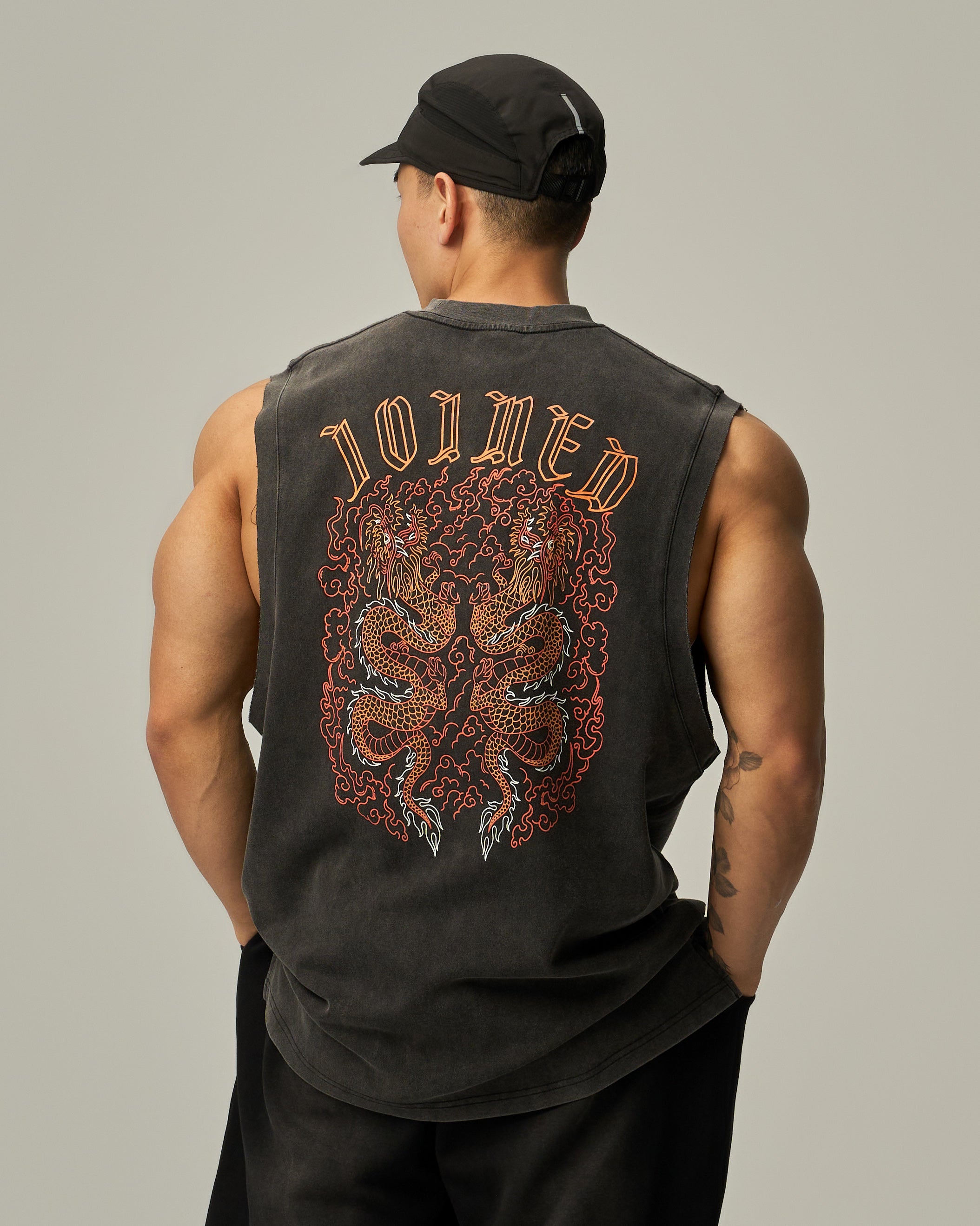 color_Orange / Washed Black