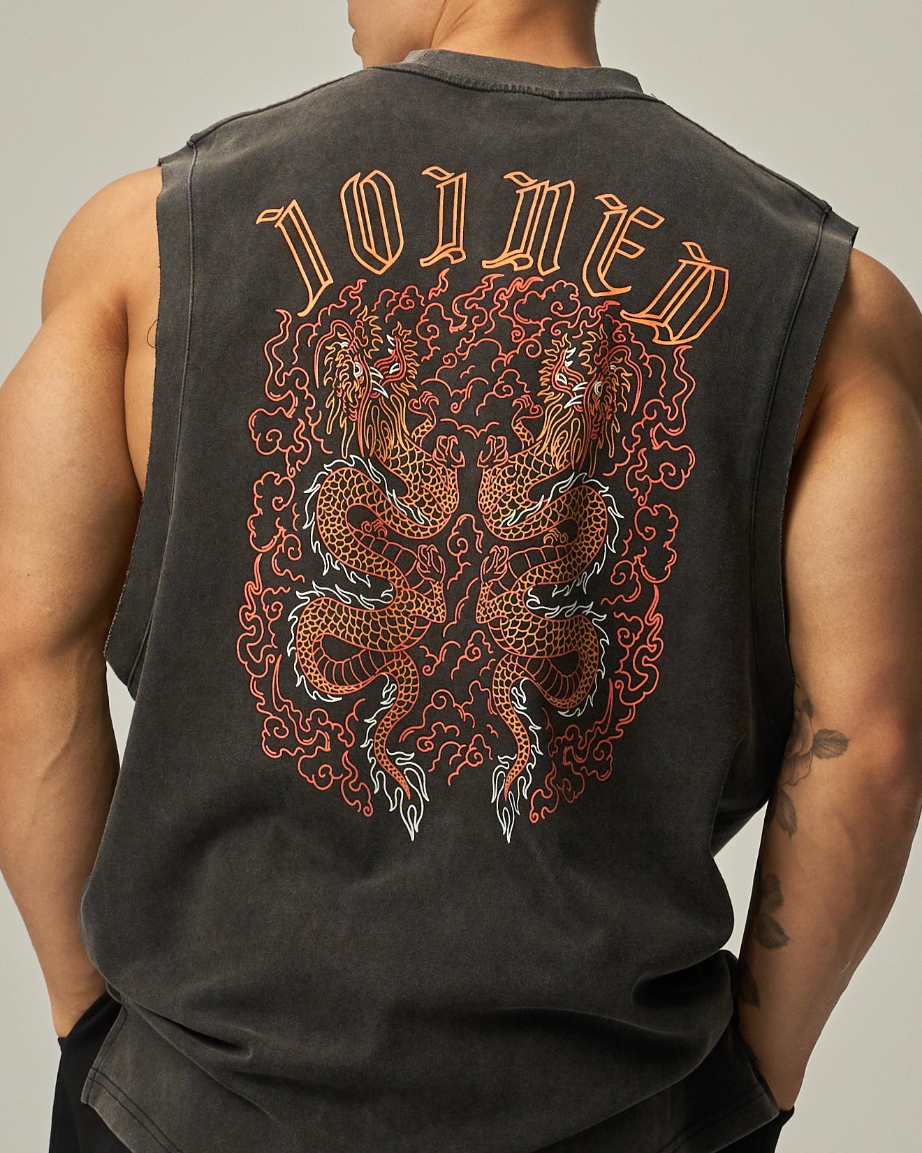 color_Orange / Washed Black