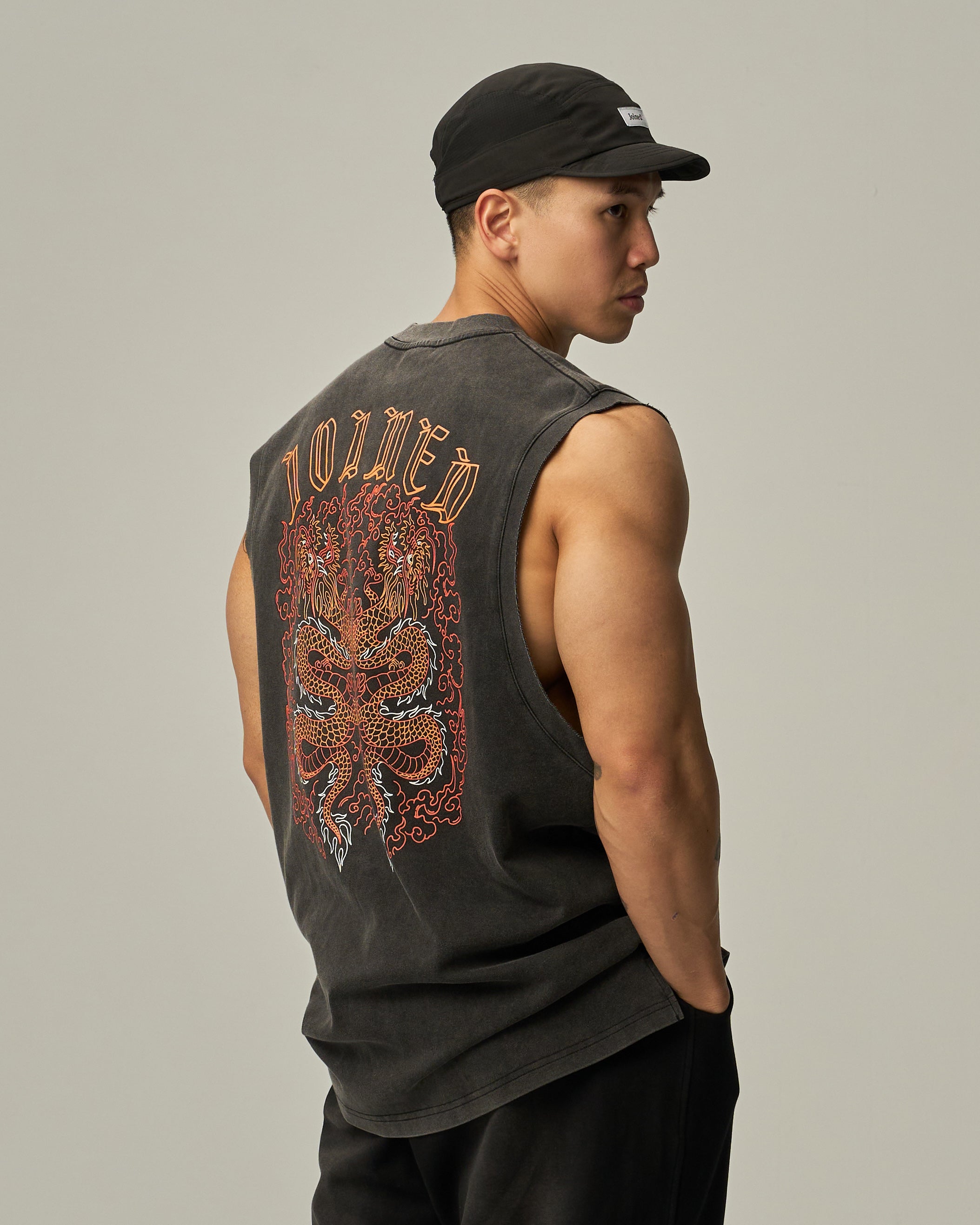 color_Orange / Washed Black